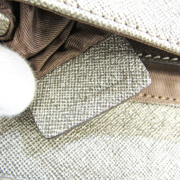 CHLOE Ribbon Women's Coated Canvas Shoulder Bag,Tote Bag Gold - Picture 9 of 10